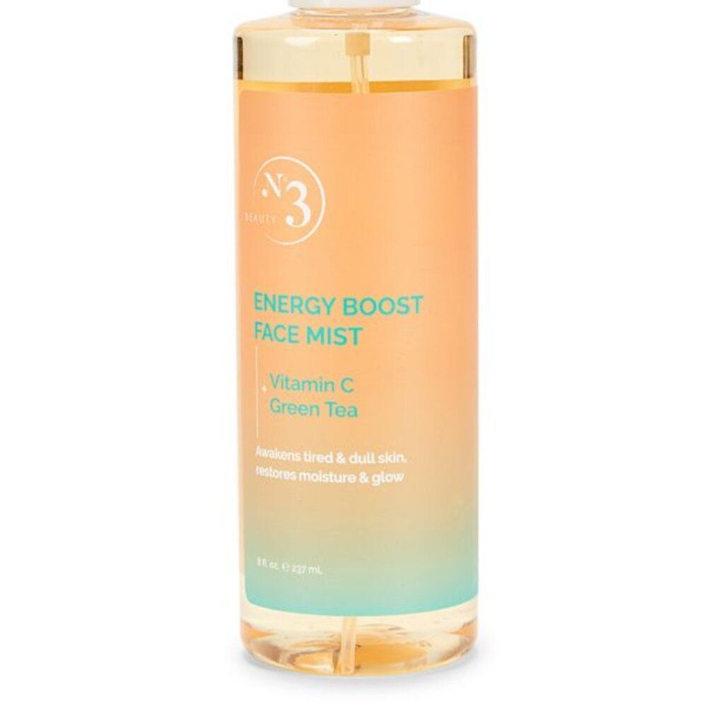 NEW No 3 Beauty ENERGY BOOST Face Mist Vitamin C + Green Tea 8oz Hydrating Spray